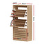 Artiss 2x Shoe Cabinet Storage Organiser 3 Flip Drawer Pine