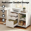 Artiss 3 Drawer Mobile Filing Cabinet Printer Stand Cabinet Home Office Storage White