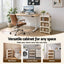 Artiss 3-Tier Foldable Storage Cabinet Stackable Box Clear Magnetic Door White