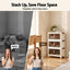 Artiss 3-Tier Foldable Storage Cabinet Stackable Box Clear Magnetic Door White