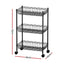Artiss 3-Tier Shelving Unit Adjustable Garage Storage Kitchen Rack With Wheels