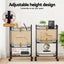 Artiss 3-Tier Shelving Unit Adjustable Garage Storage Kitchen Rack With Wheels
