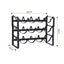 Artiss 3-Tier Wine Rack Metal Freestanding 12 Bottles Modular Countertop Wine Display Shelf Black