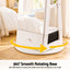 Artiss 360° Rotating Jewelry Cabinet Full Length Mirror, White