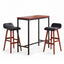 Artiss 3Pcs Bar Table and Stools Set Dining Desk Kitchen Chairs Cafe Pub Wood