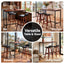 Artiss 3Pcs Bar Table and Stools Set Dining Desk Kitchen Chairs Cafe Pub Wood