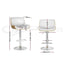 Artiss 3x Bar Stools Counter Chairs Adjustable Swivel PU Leather Galina White