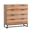 Artiss 4 Chest of Drawers Tallboy - NOCHE Rust Wood