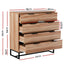 Artiss 4 Chest of Drawers Tallboy - NOCHE Rust Wood