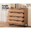Artiss 4 Chest of Drawers Tallboy - NOCHE Rust Wood