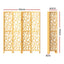 Artiss 4 Panel Room Divider Screen 162x170cm Clover Natural