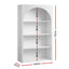 Artiss 4 Tier Bookshelf Arched Fluted Storage Display Cabinet Unit White