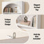 Artiss 4 Tier Bookshelf Arched Fluted Storage Display Cabinet Unit White