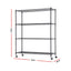 Artiss 4-Tier Kitchen Rack Shelf with Wheels Shelving 152x45x187CM Adjustable Metal Storage Shelves