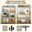 Artiss 4-Tier Kitchen Rack Shelf with Wheels Shelving 152x45x187CM Adjustable Metal Storage Shelves