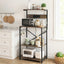 Artiss 4-Tier Kitchen Rack with 2 Power Outlets 6 Hooks Microwave Storage Shelf