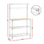 Artiss 4-Tier Metal Kitchen Rack Shelf Silver Storage Shelves Organizer Microwave Stand 90cmx151cm