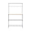 Artiss 4-Tier Metal Kitchen Rack Shelf Silver Storage Shelves Organizer Microwave Stand 90cmx151cm