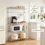 Artiss 4-Tier Metal Kitchen Rack Shelf Silver Storage Shelves Organizer Microwave Stand 90cmx151cm