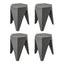 Artiss 4PC Puzzle Stool Bar Stools Stackable Grey