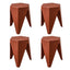 Artiss 4PC Puzzle Stool Bar Stools Stackable Red