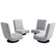 Artiss 4PCS Swivel Floor Chair 360 Adjustable Foldable Lounge Seat Floor Sofa Chair Grey