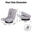 Artiss 4PCS Swivel Floor Chair 360 Adjustable Foldable Lounge Seat Floor Sofa Chair Grey