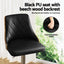 Artiss 4X Bar Stool Wood Swivel Adjustable Kitchen Counter Stool Leather Black