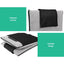 Artiss 4X Floor Lounge Sofa Bed Floor Cushion Velvet Grey