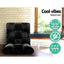 Artiss 4X Lounge Sofa Bed Flannel Fabric Black