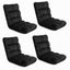 Artiss 4X Lounge Sofa Bed Flannel Fabric Black