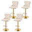Artiss 4x Bar Stools Counter Chair Kitchen Adjustable Nailhead Trim Velvet Ivory