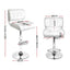 Artiss 4x Bar Stools Gas Lift Leather Padded White