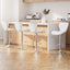 Artiss 4x Bar Stools Gas Lift Leather Seat White