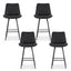 Artiss 4x Bar Stools Kitchen Dining Chair Counter Stool Diamond PU Leather Black