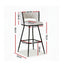Artiss 4x Bar Stools Kitchen Dining Chair Counter Stool Woven Velvet Metal Ivory