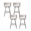 Artiss 4x Bar Stools Kitchen Dining Chair Counter Stool Woven Velvet Metal Ivory