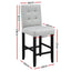 Artiss 4x Bar Stools Kitchen Dining Chairs Counter Fabric Stool Wooden Ada Grey