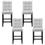 Artiss 4x Bar Stools Kitchen Dining Chairs Counter Fabric Stool Wooden Ada Grey