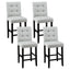 Artiss 4x Bar Stools Kitchen Dining Chairs Counter Fabric Stool Wooden Ada Grey