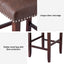 Artiss 4x Bar Stools Kitchen Dining Chairs Counter PU Leather Wooden Ada Brown