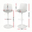 Artiss 4x Bar Stools Kitchen Swivel Gas Lift Counter Dining Chair Curved White