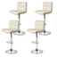 Artiss 4x Bar Stools Leather Gas Lift Beige