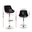 Artiss 4x Bar Stools Leather Padded Gas Lift Black