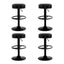 Artiss 4x Bar Stools Leather Padded Gas Lift Black