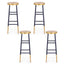 Artiss 4x Bar Stools Metal Gold Navy