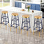 Artiss 4x Bar Stools Metal Gold Navy