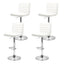 Artiss 4x Bar Stools Padded Leather Gas Lift White