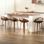 Artiss 4x Bar Stools Swivel Dining Chairs Low Back Counter Seat PU Cushion