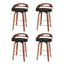 Artiss 4x Bar Stools Swivel Dining Chairs Low Back Counter Seat PU Cushion
